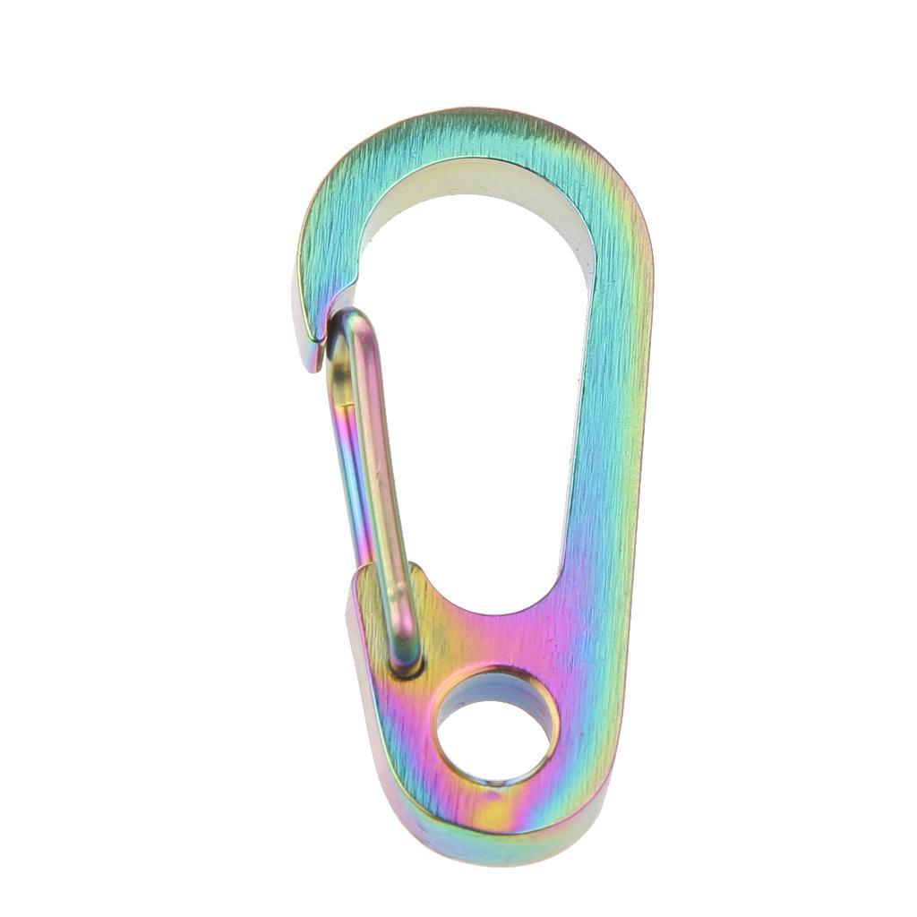 New Heavy Duty Titanium Quickdraw Carabiner Snap Hooks Keyring Climbing - 2 Colors