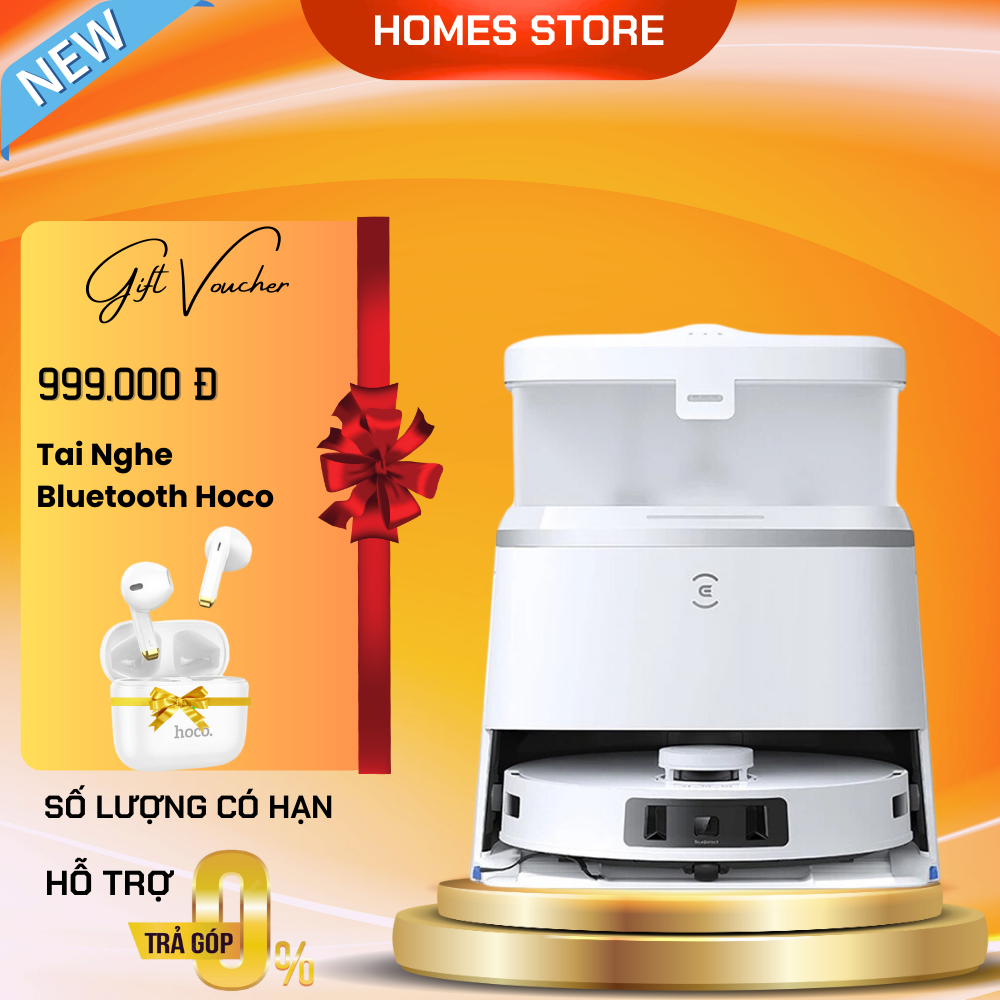 Robot Hút Bụi Lau Nhà Ecovacs T30 Pro Omni Xòe Giẻ 11.000 Pa, Kháng Khuẩn Ion Bạc - Hàng Chính Hãng