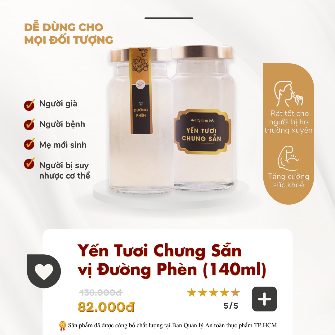 Lốc yến chưng đường phèn lớn