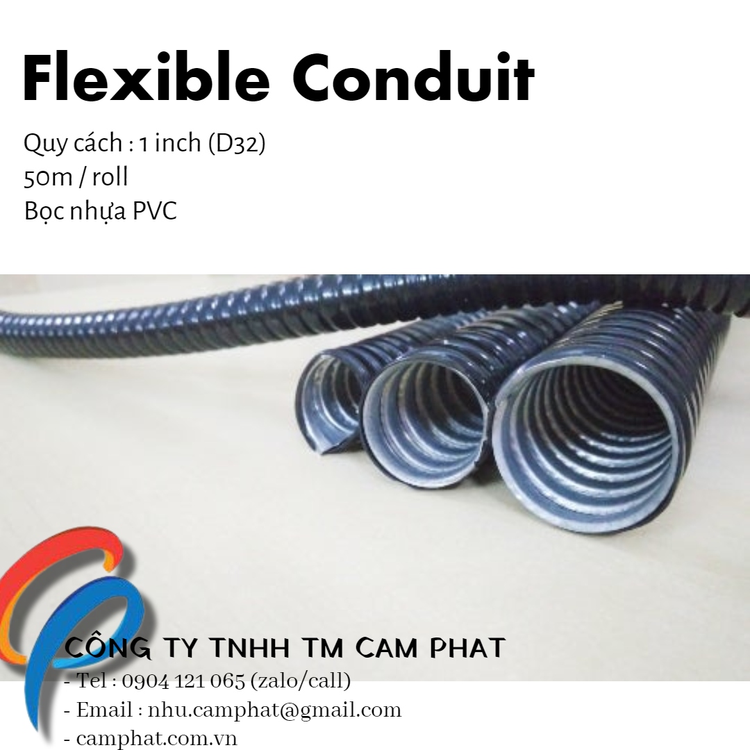 Ống ruột gà lõi thép  1 inch