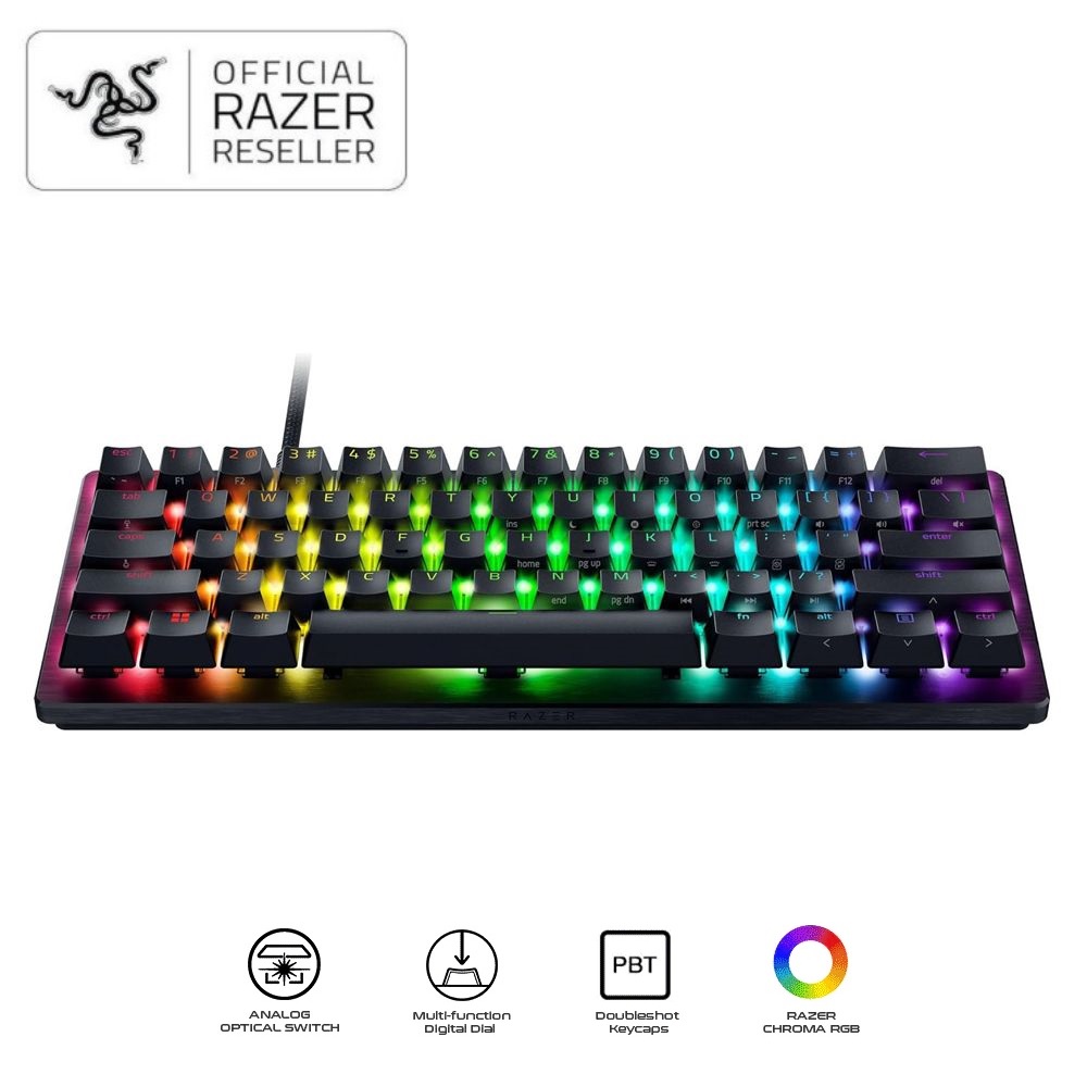 Bàn phím cơ Razer Huntsman V3 Pro Mini (60% Analog Optical) - Hàng chính hãng
