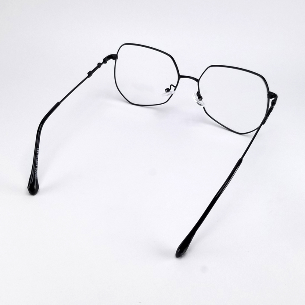 Gọng kính cận nữ - nam, 2 màu đen và vàng, tròng kính giả cận không độ trong suốt mã DKY0045. Gọng kim loại nhẹ, không gỉ, ôm mặt