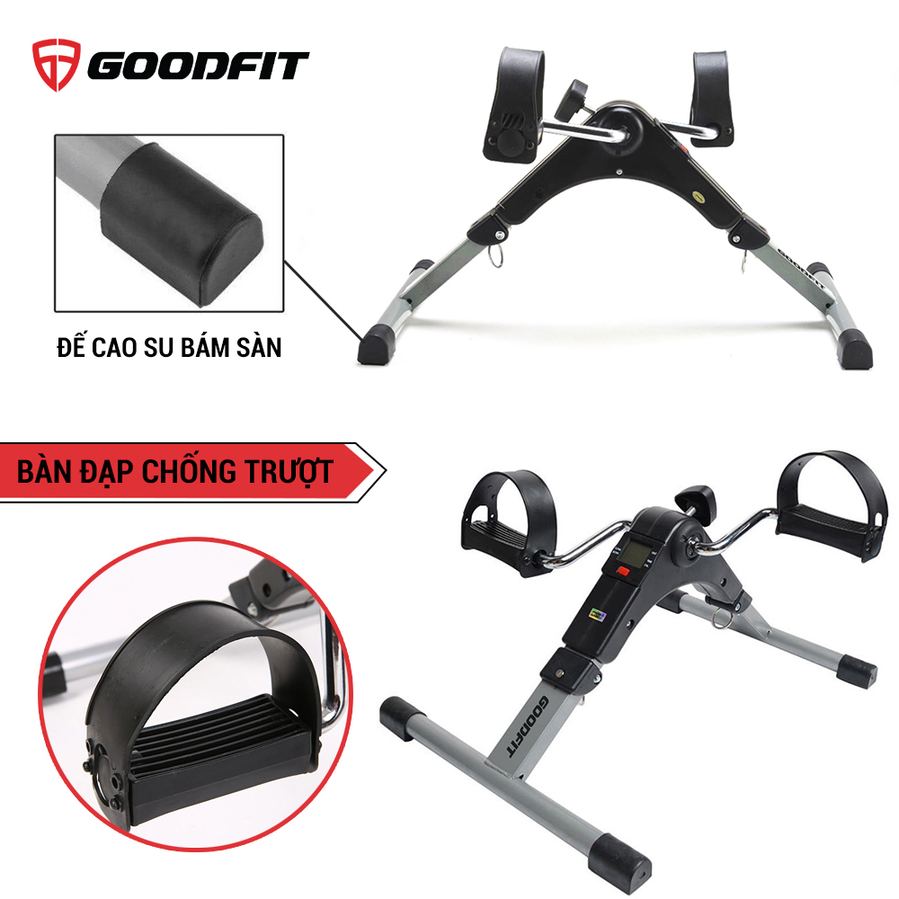 Xe đạp thể dục mini gấp gọn phục hồi chức năng tay chân tại nhà  GoodFit GF002MB cứng cáp chắc chắn