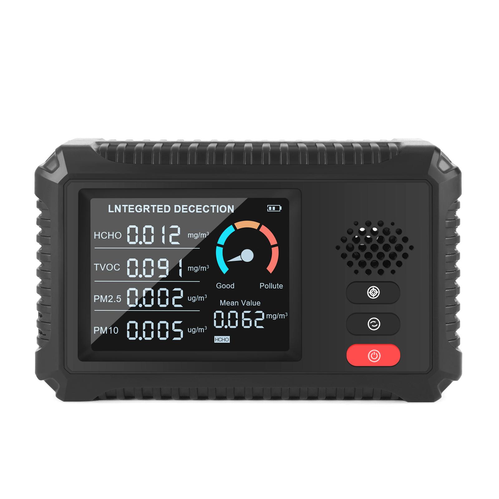 Air Quality Monitor Formaldehyde Detector TVOC PM2.5/PM10 Tester Air Gas Detector Real Time Data Monitoring