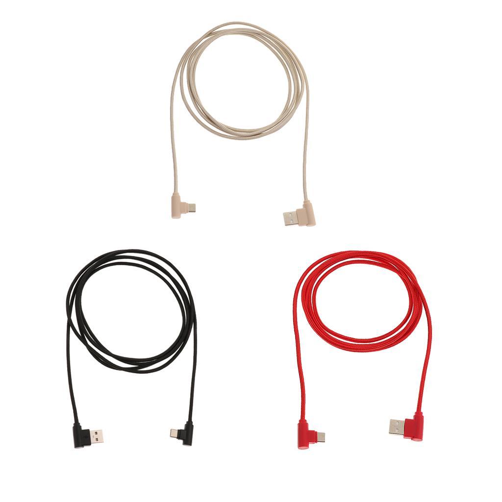 2Meter 6.5Ft USB to USB Type C Sync Charger Angled Cable Adapter Cord