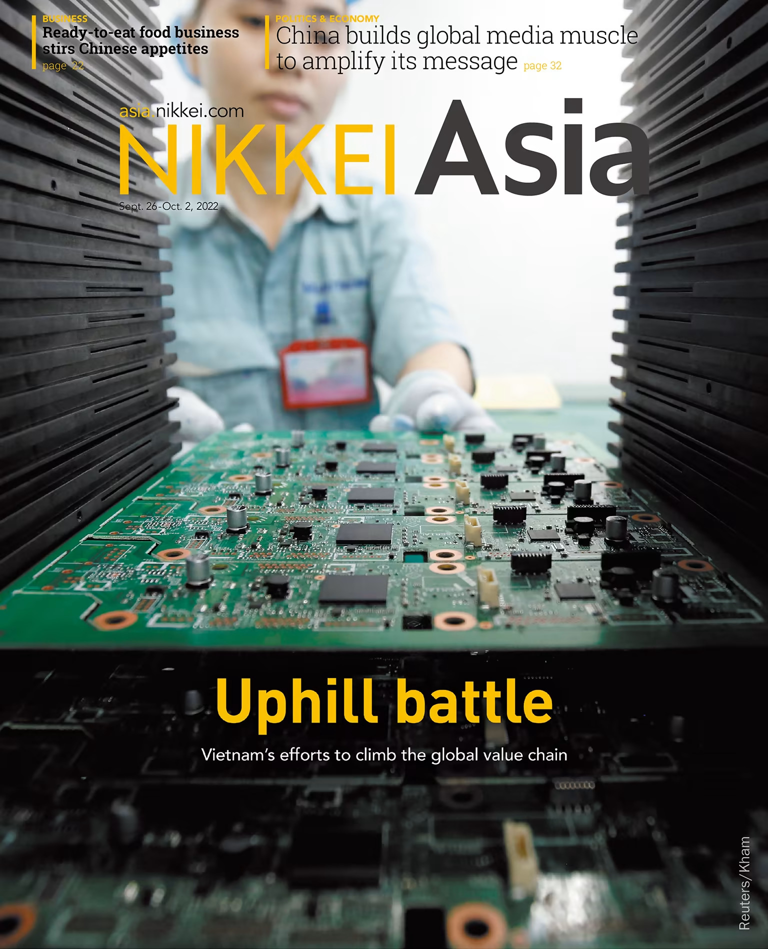 Nikkei Asia - 2022: UPHILL BATTLE- 38.22  tạp chí kinh tế nước ngoài, nhập khẩu từ Singapore