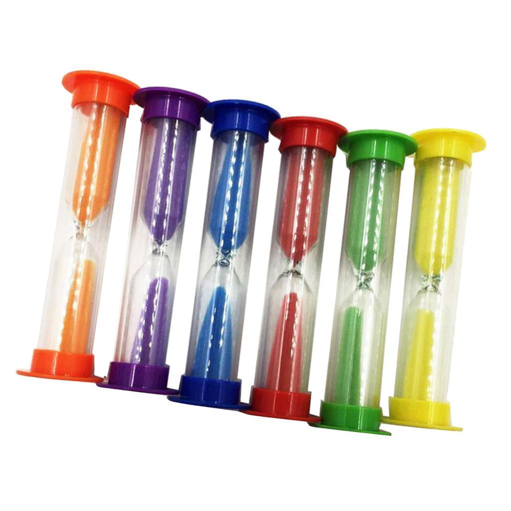 6pcs Kitchen Cooking Baking Sand Timer Set Reading Hourglass
