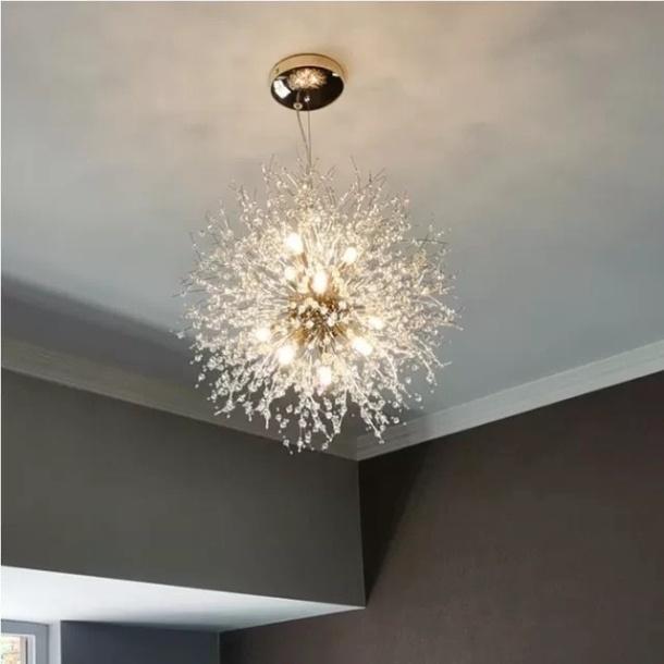 Ảnh thật - Đèn chùm bông tuyết, đèn thả trần tối tân TL045 - khuyến mại bóng led