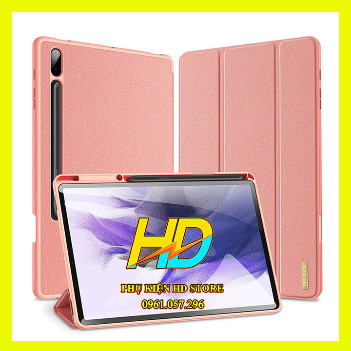 Bao Da Chống Sốc Dành Cho Samssung Galaxy Tab S7 T870/ T875 Chính Hãng Dux Ducis Domo Có Khay Đựng Bút Tiện Lợi - Hàng Chính Hãng