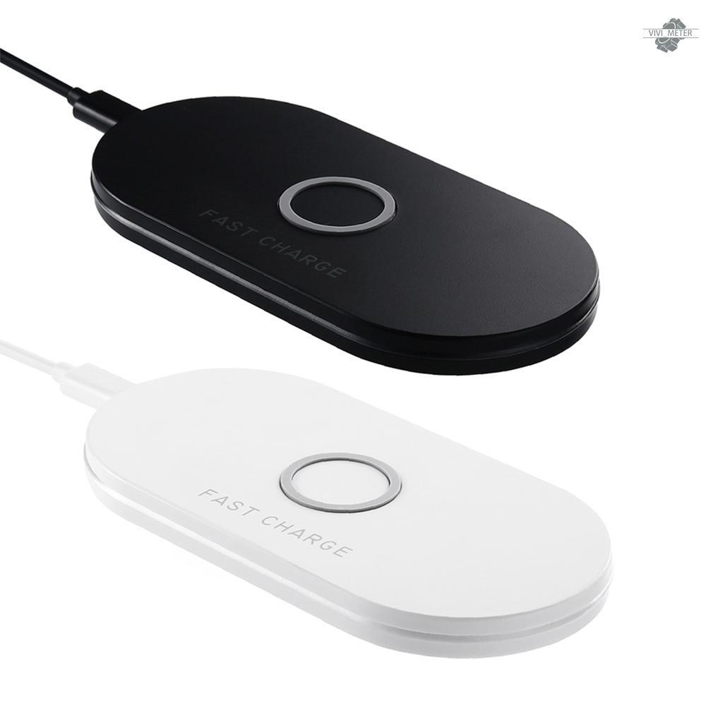 Đế Sạc Không Dây Q100 Có Đèn Led Cho Iphone X 8 Plus S8 Plus