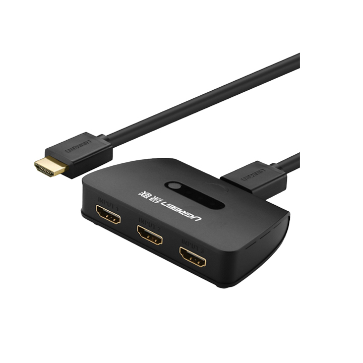 Bộ Chia HDMI 3 vào 1 ra Cao cấp Ugreen 40215 Full HD 1080P - Hàng Chính Hãng