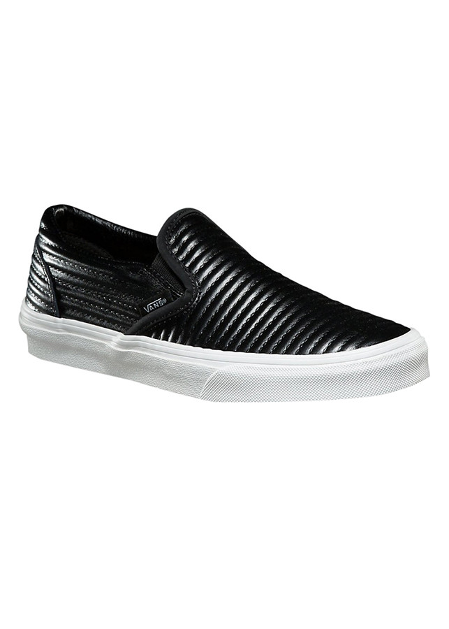 Giày Nữ Vans Classic Slip-On Moto Leather VN0A38F7OGG