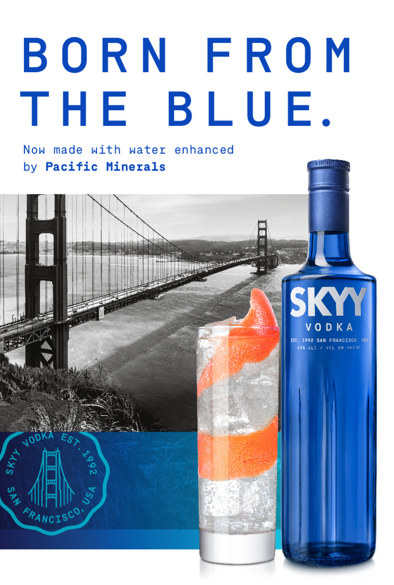 Set rượu Skyy Vodka 40% 1x0.7L