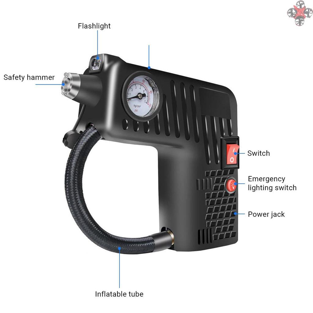 Bộ Dụng Cụ Bơm Lốp Xe Ô Tô 12v Tiện Lợi
