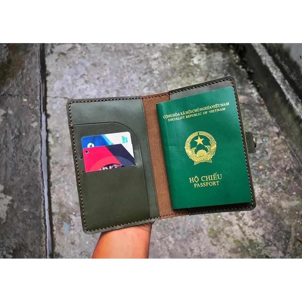 [HÀNG CAO CẤP] Ví passport - Ví đựng hộ chiếu khắc tên chọn da theo yêu cầu [DA THẬT - THỦ CÔNG TINH XẢO]