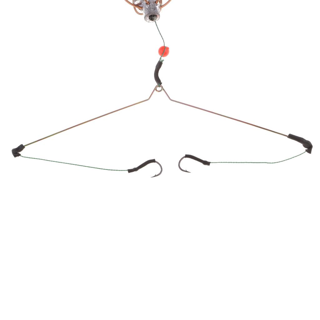 Fishing Feeder Basket Holder Fishing Bait Cage with Line Hooks Sinker 20g