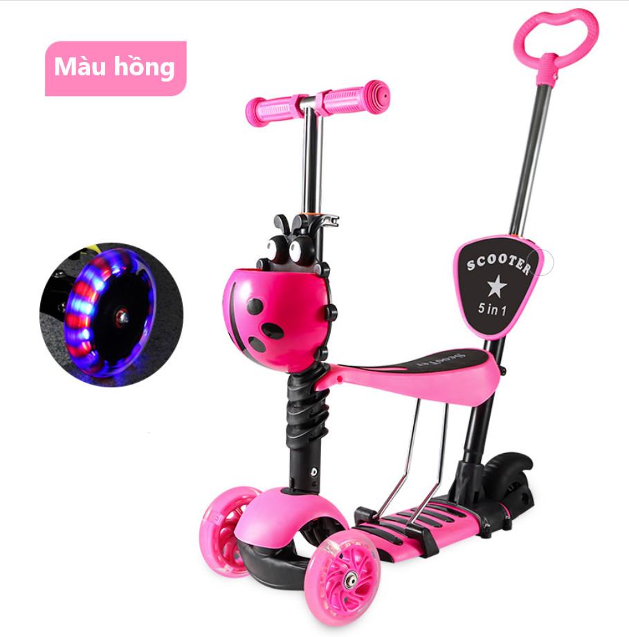 Xe trượt Scooter 3 in 1 kiểu dáng bọ rùa cho bé 2 - 12 tuổi