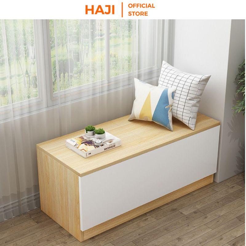 Tủ để đồ đa năng HAJI chống ẩm sức chứa lớn nhiều ngăn tiện ích kết hợp dùng làm bàn học bệt, ghế ngồi thông minh A131