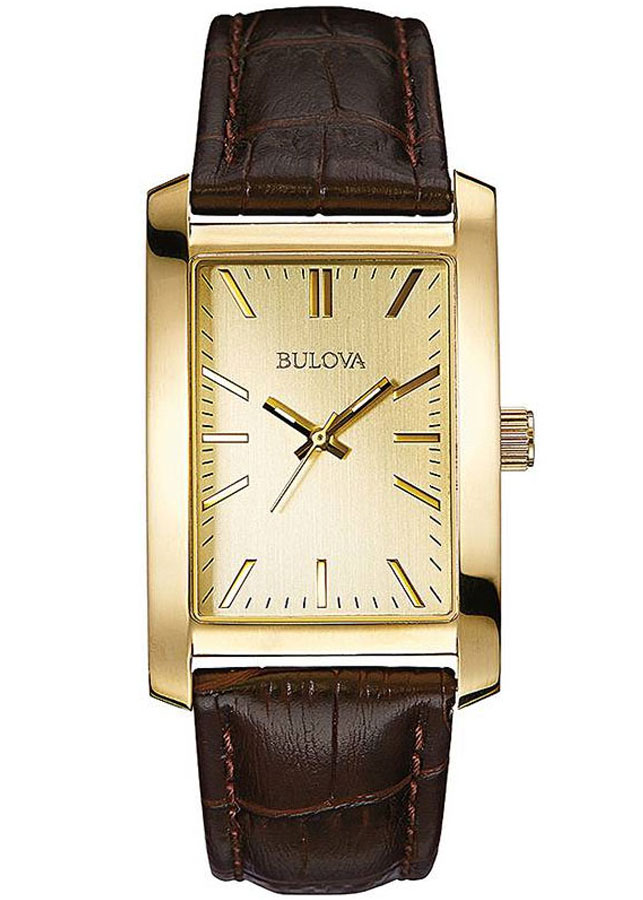 Đồng Hồ Nam Bulova Dây Da 97A112 - Mặt Vàng