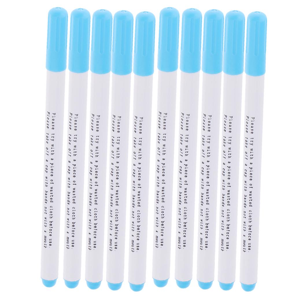10pcs Water Erasable Soluble Pens Tailor Fabric Marker Pen Sewing Craft Blue
