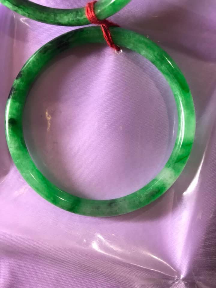 1 CHIẾC VÒNG XANH NGỌC NGỌC 50MM CỌNG TRÒN NHỎ LẺ CHẤT LIỆU ĐÁ CẨM THẠCH Size 50MM x Dầy 5mm NỮ 45Kg - 54Kg