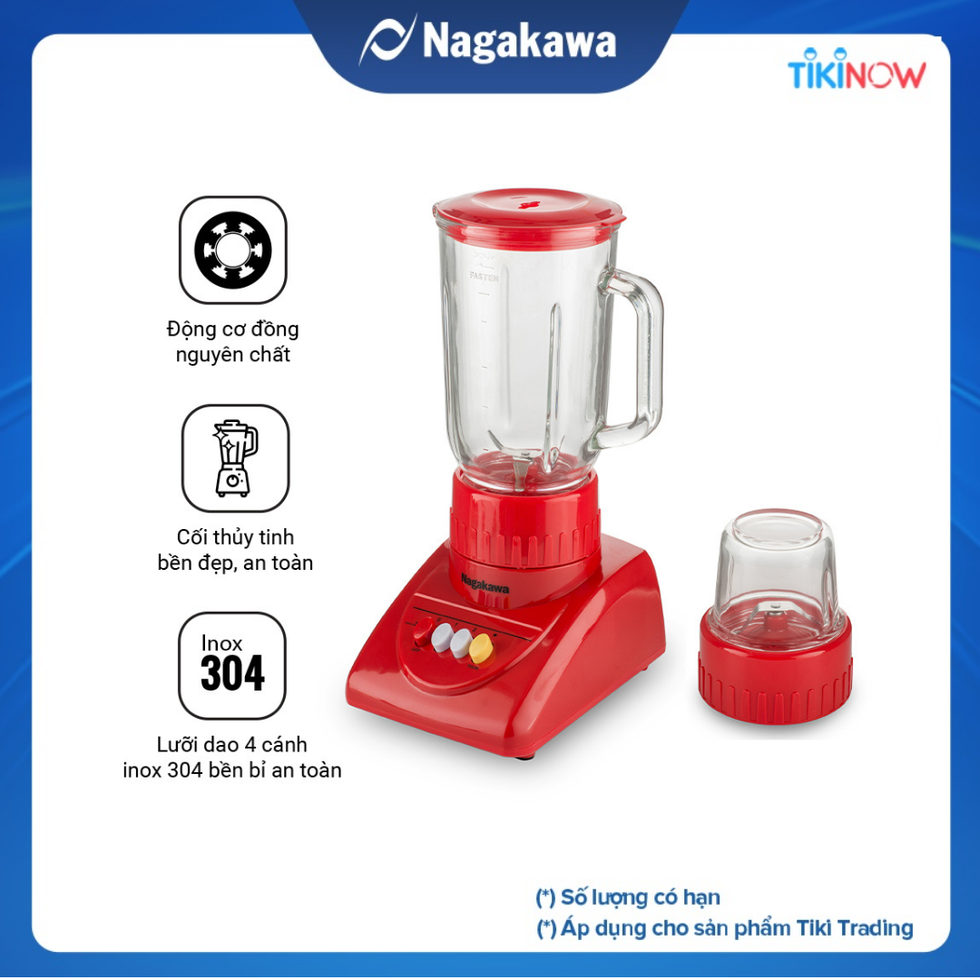 Máy Xay Sinh Tố Nagakawa NAG0806 (300W - 1.25 Lít) - Hàng Chính Hãng