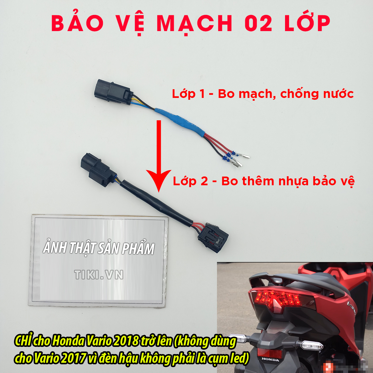 Bộ mạch sẵn giắc zin tạo chớp stop F1 nhiều kiểu chớp cho Honda Vario 2018 2019