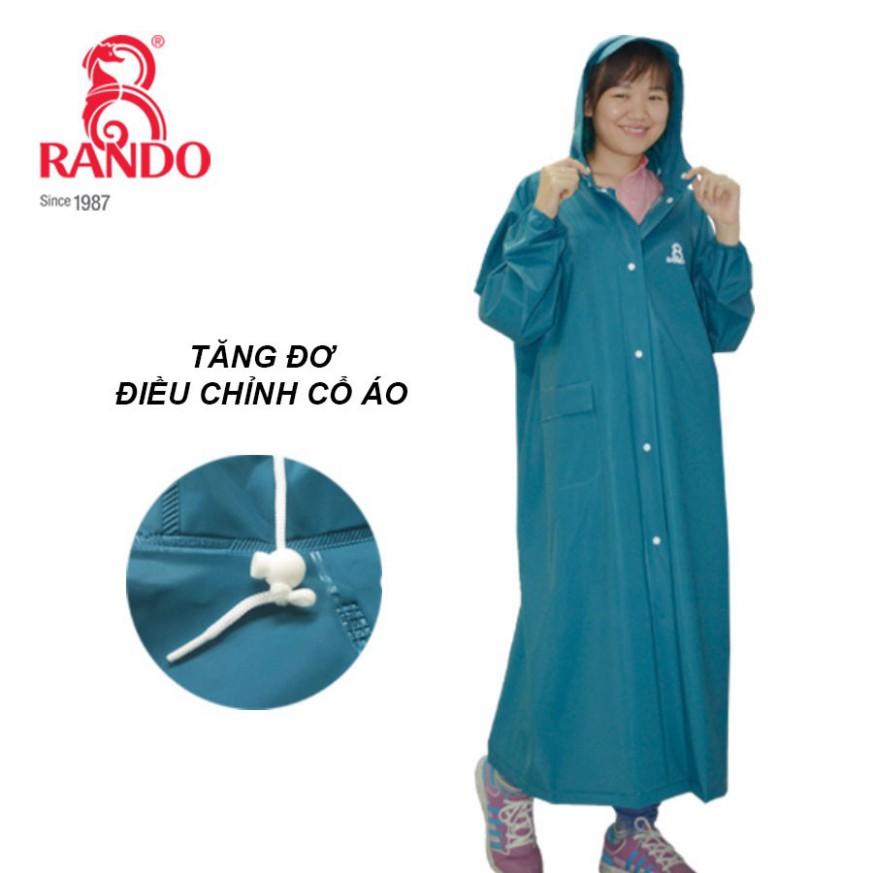 Áo Mưa Dây Kéo RANDO Cao Cấp Chính Hãng Cho 1 Người Bít Sườn Thời Trang Nhựa Không Thấm Nước GÍA SỈ ZIPPER