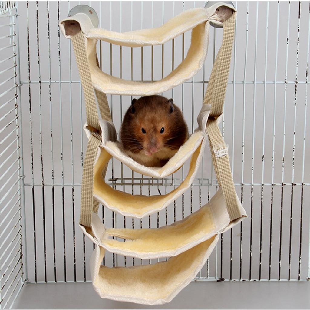 Hamster Hammock Winter Warm Nest For Hamster Rat Mice Rat Squirrels Beige Yellow