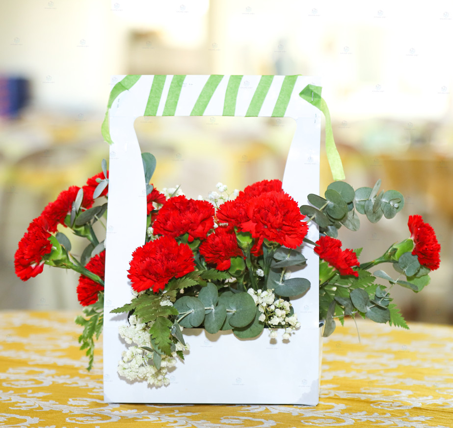 [KV] Gói 10 túi giấy cắm hoa, túi giấy đựng hoa, gói hoa làm quà tặng hình chữ nhật 2 cửa