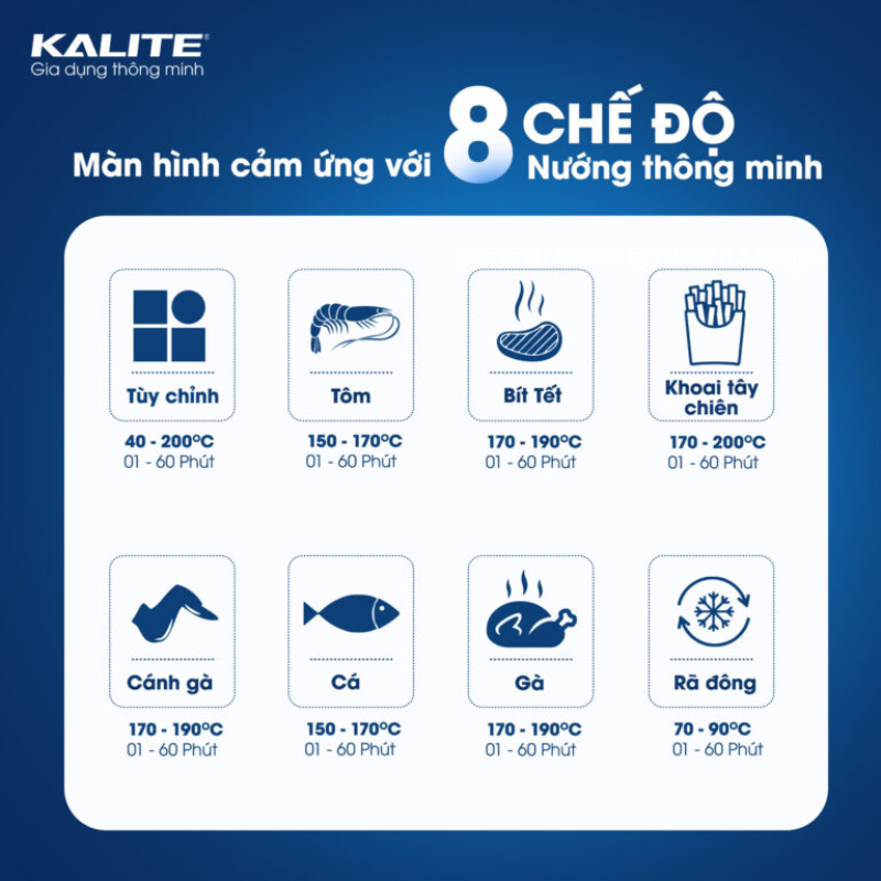 Nồi Chiên Không Dầu Kalite KL6000 Mẫu 2023 Nhỏ Gọn Sang Trong Dung Tích 6 Lít Công Suất 1250 W - Hàng Chính Hãng