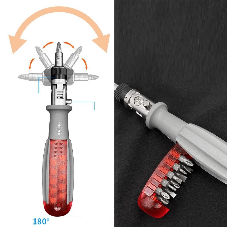 Tua vít đa năng đa góc 180 độ bộ tô vít 10 trong 1 sửa chữa thiết bị