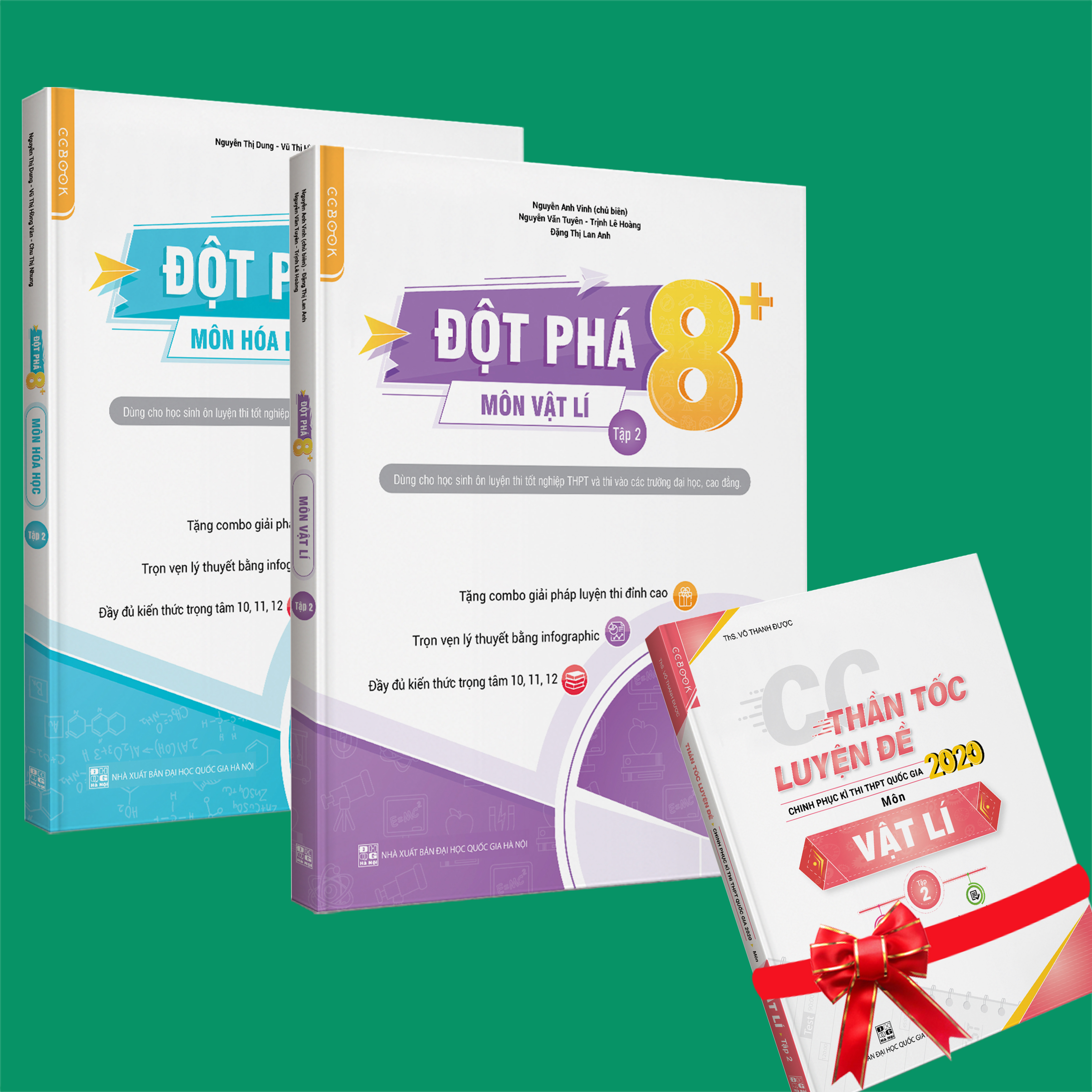 Sách - Combo Đột phá 8+(Phiên bản 2020) môn Hóa học tập 2 và Vật lý tập 2 (Tặng ngay 1 cuốn CC thần tốc luyện đề 2020 môn Vật lý tập 2)