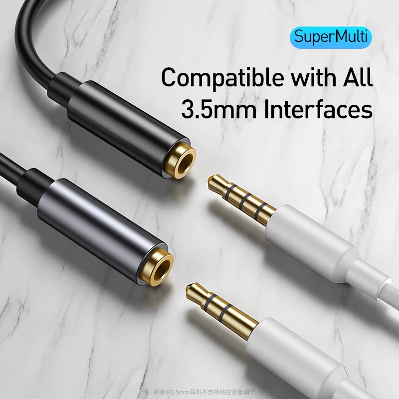 Bộ chuyển đổi Baseus Type-C sang 3.5mm hỗ trợ truyền âm thanh 24-bit thiết kế nhỏ gọn - Hàng chính hãng