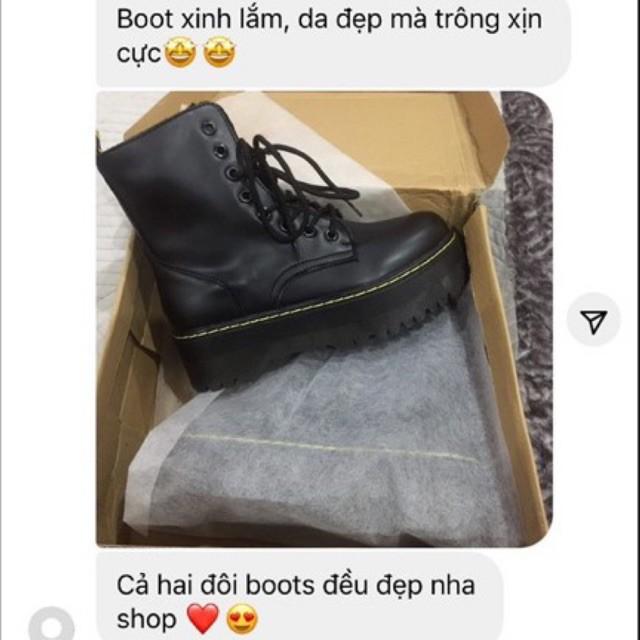 Boot Cổ Cao SALE-KQ50 Khóa Kéo Bên Hông Tiện Lợi Siêu Ngầu (FULL BOX )