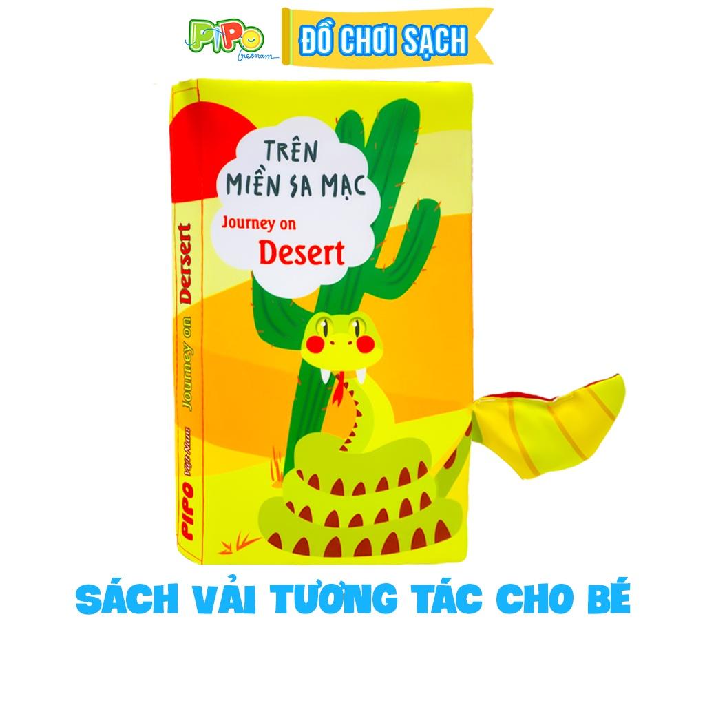 Sách vải tương tác PiPôVietnam - song ngữ Anh Việt luyện kỹ năng đoán đuôi- chủ đề Động vật sa mạc