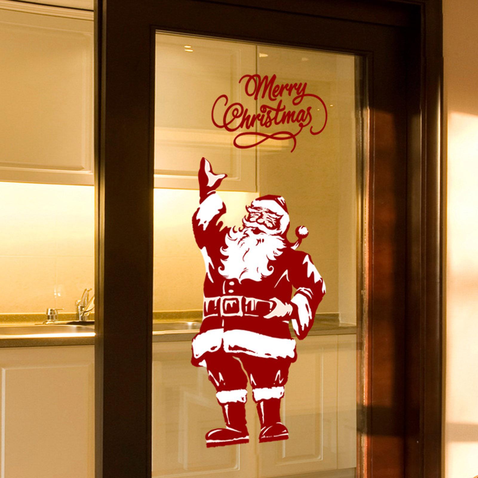 Decal Dán tường,cửa DIY Có Thể Tháo Rời hình ông già noel 60 * 90 cm không thấm nước