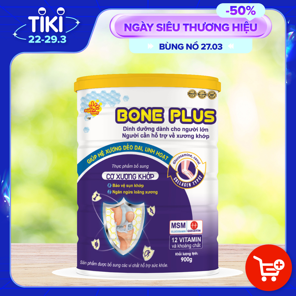 Sữa bột Sunbaby Bone Plus dành cho người lớn người cần hỗ trợ về xương (900g) SBL113