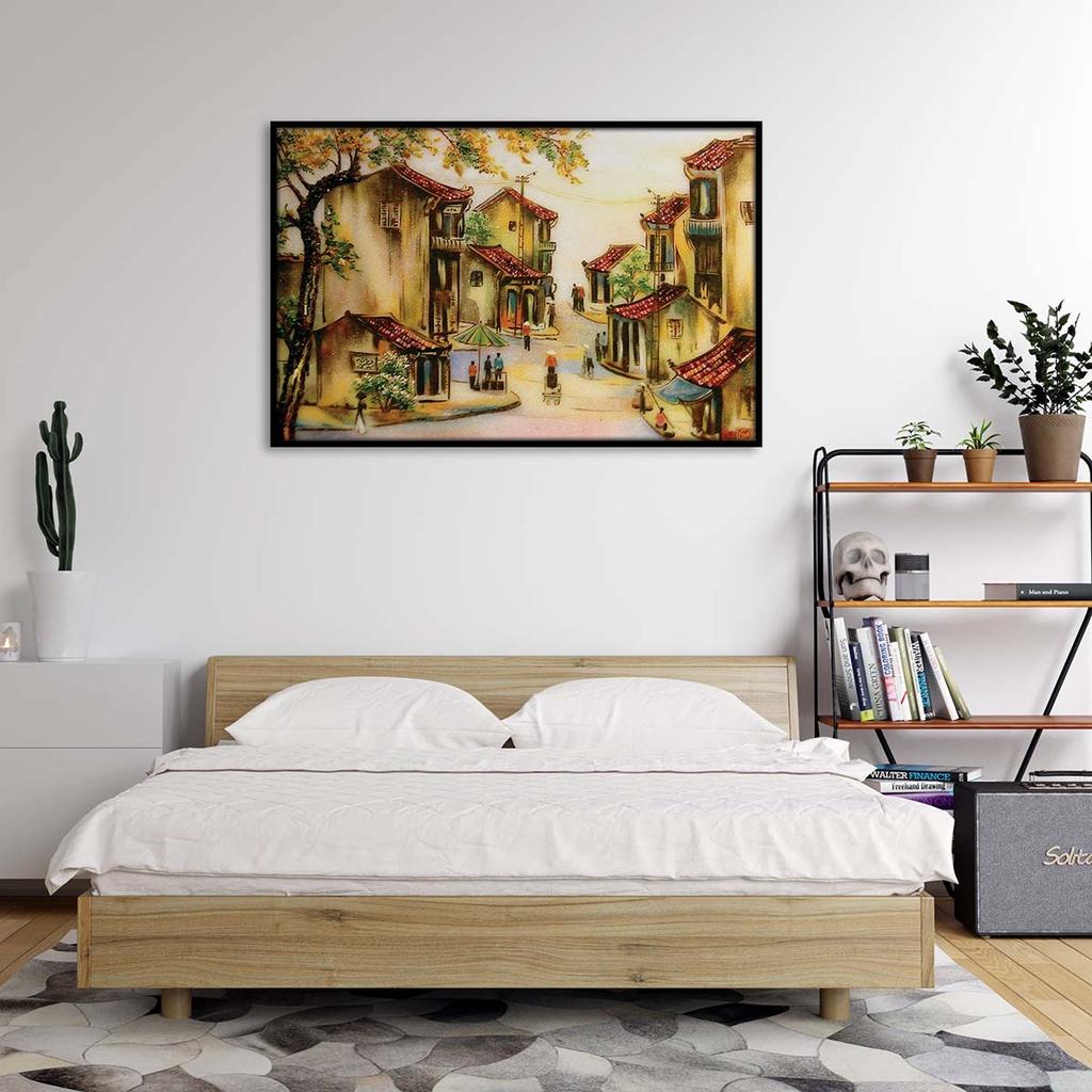 Tranh trang trí siêu nhẹ phong cảnh Hà Nội xưa - HNX002