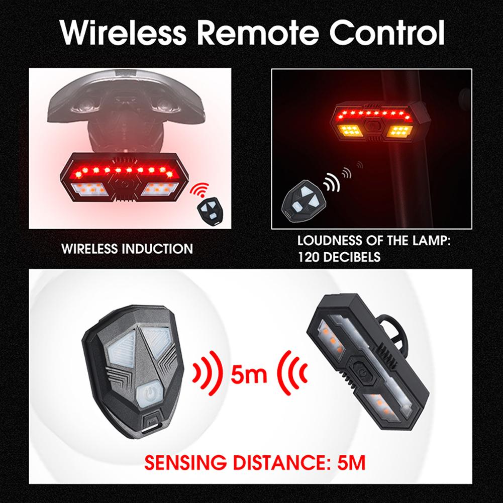 Đèn hậu cho xe đạp WEST BIKING 5m chiếu sáng từ xa LED báo rẽ MTB cho Đèn xe đạp chống nước USB có thể sạc lại