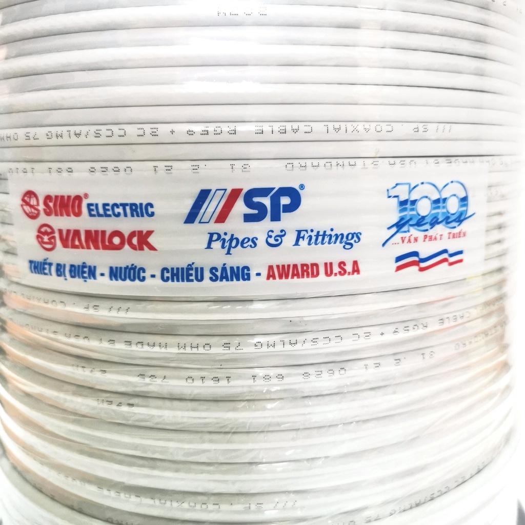 Cuộn 305m Cáp đồng trục liền nguồn SINO/SUNNY (RG59 + 2C CCS) chuyên dụng cho Camera