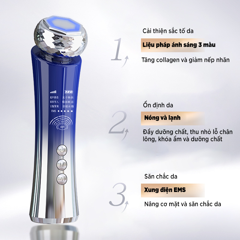 Máy Di Tinh Chất XGY-025, Máy Massage Mặt Điện Di Đẩy Tinh Chất Nóng Lạnh, Công Nghệ RF Thế Hệ Mới 2022