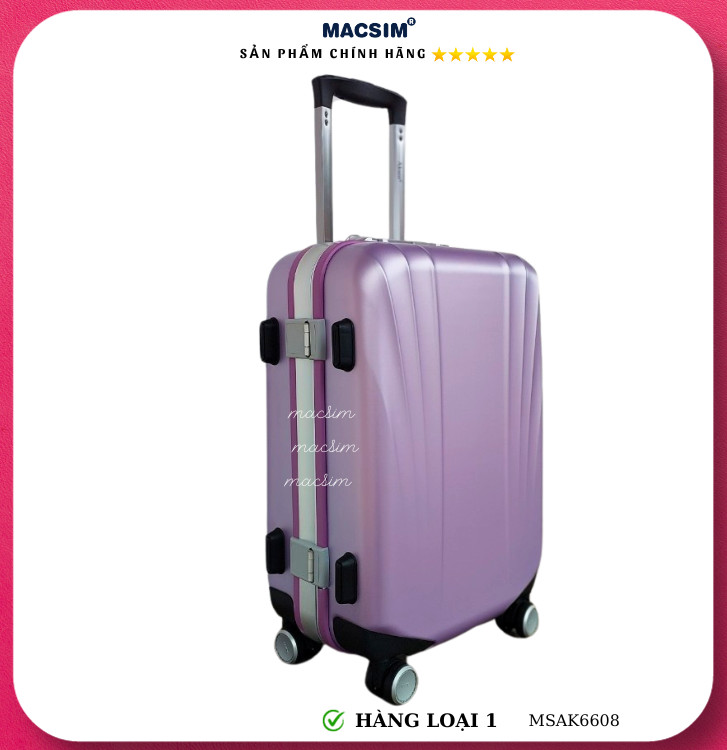 Vali cao cấp Macsim Aksen hàng loại 1 MSAK6608 cỡ 20inch ( màu tím)