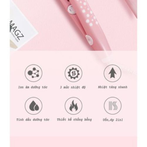 Máy Ép Tóc Siêu Thẳng 2In1 Phiên Bản Mới Thương Hiệu VIVID &amp; VOGUE - VAV030