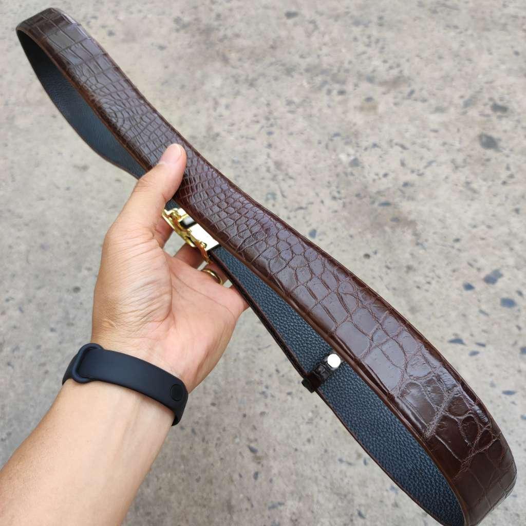 Thắt Lưng Da Bụng Cá Sấu N22N_V