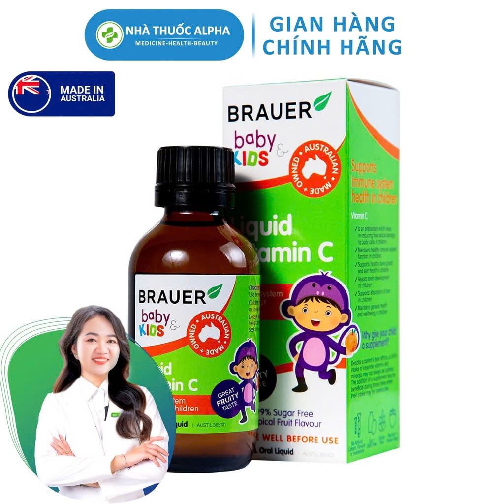 Siro Brauer Liquid Vitamin C cho trẻ từ 1 tuổi 100ml