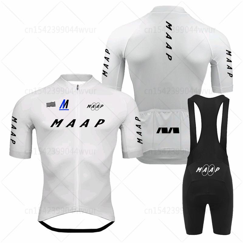 2023 MAAP Bộ Quần Áo Đạp Xe Jersey Bộ Nam Mùa Hè Ngắn Tay Xe Đạp Quần Áo Thoáng Khí MTB Đồng Nhất Xe Đạp Áo Sơ Mi Phù Hợp Với Roupa Ciclismo Color: 8 Size: XS