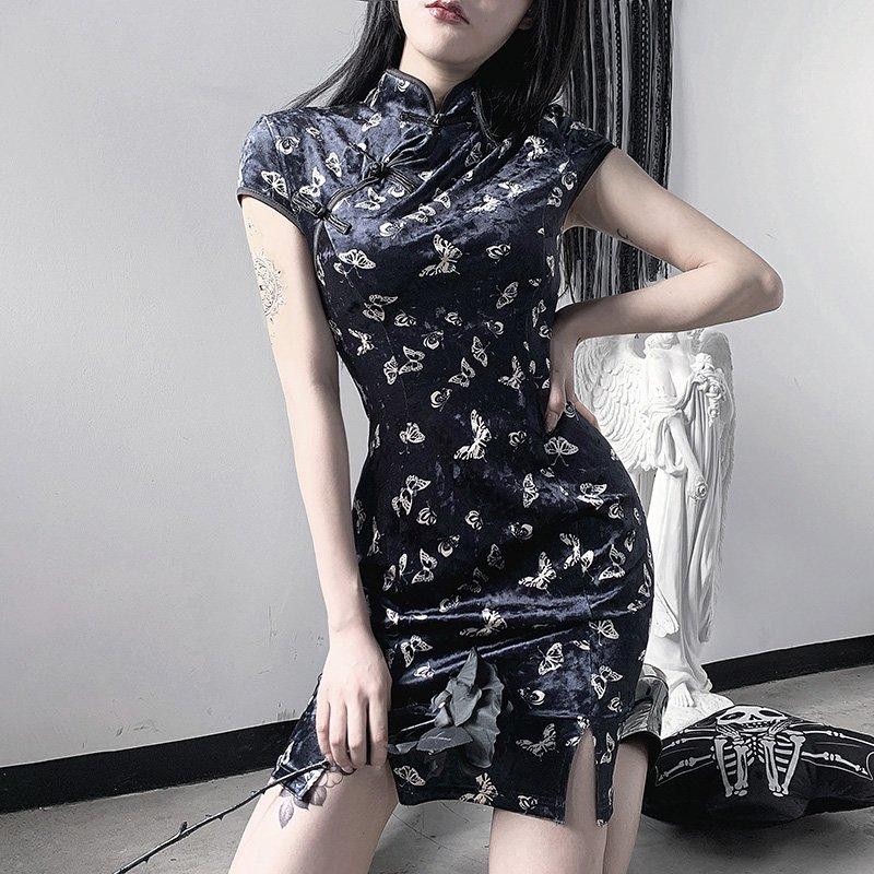Sườn Xám Đi Tiệc LABELLE Họa Tiết SX24
