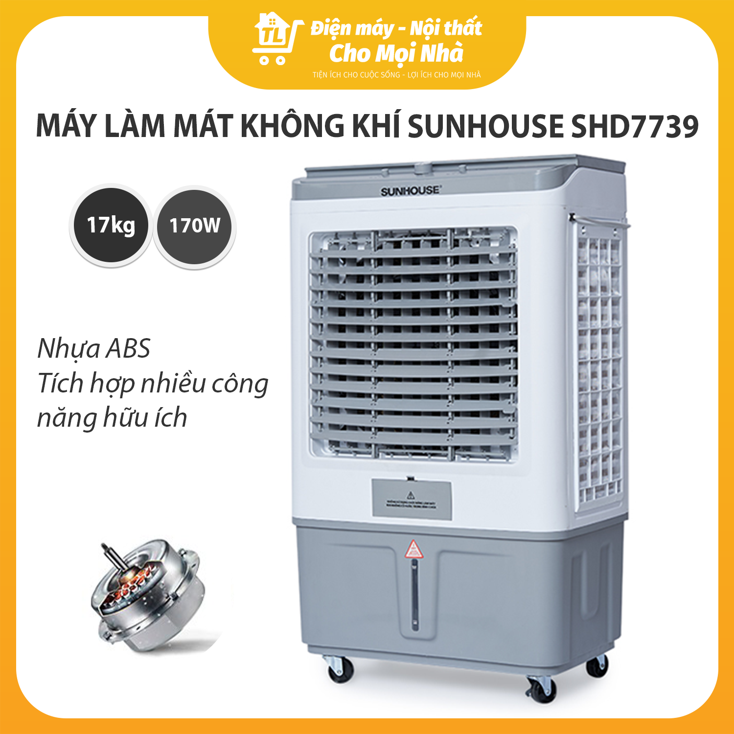 MÁY LÀM MÁT KHÔNG KHÍ SUNHOUSE SHD7739 - hàng chính hãng