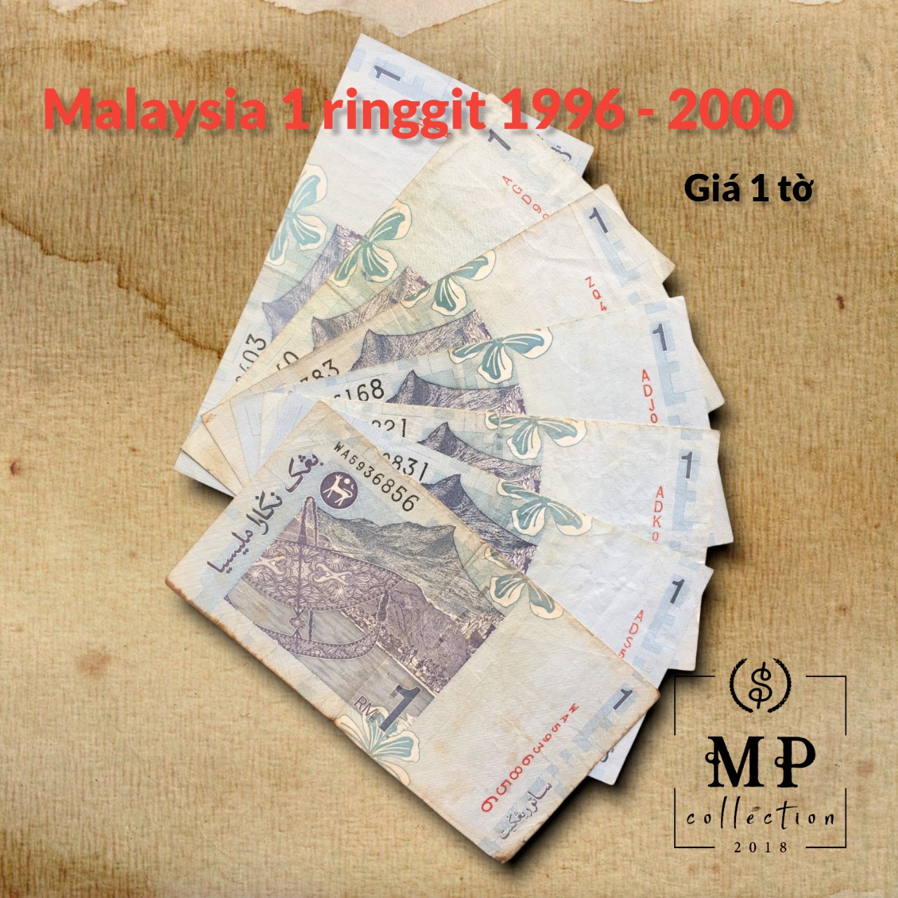 Tiền xưa Malaysia 1 ringgit 1996 2000 chất lượng đã qua sử dụng.